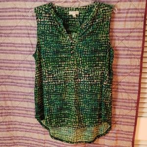 Sleeveless blouse, textured EUC, like new, XL